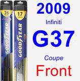 Front Wiper Blade Pack for 2009 Infiniti G37 - Hybrid