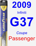 Passenger Wiper Blade for 2009 Infiniti G37 - Hybrid