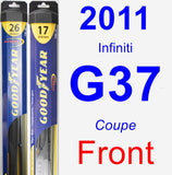 Front Wiper Blade Pack for 2011 Infiniti G37 - Hybrid