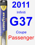 Passenger Wiper Blade for 2011 Infiniti G37 - Hybrid