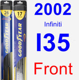 Front Wiper Blade Pack for 2002 Infiniti I35 - Hybrid