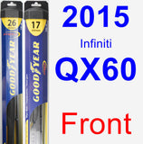 Front Wiper Blade Pack for 2015 Infiniti QX60 - Hybrid