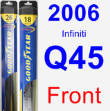 Front Wiper Blade Pack for 2006 Infiniti Q45 - Hybrid