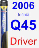 Driver Wiper Blade for 2006 Infiniti Q45 - Hybrid