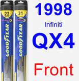 Front Wiper Blade Pack for 1998 Infiniti QX4 - Hybrid