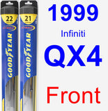 Front Wiper Blade Pack for 1999 Infiniti QX4 - Hybrid