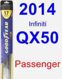 Passenger Wiper Blade for 2014 Infiniti QX50 - Hybrid