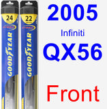 Front Wiper Blade Pack for 2005 Infiniti QX56 - Hybrid