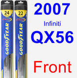 Front Wiper Blade Pack for 2007 Infiniti QX56 - Hybrid