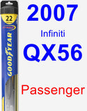 Passenger Wiper Blade for 2007 Infiniti QX56 - Hybrid