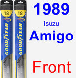 Front Wiper Blade Pack for 1989 Isuzu Amigo - Hybrid