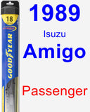 Passenger Wiper Blade for 1989 Isuzu Amigo - Hybrid