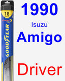 Driver Wiper Blade for 1990 Isuzu Amigo - Hybrid