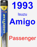 Passenger Wiper Blade for 1993 Isuzu Amigo - Hybrid