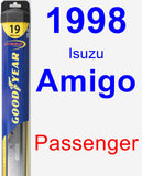 Passenger Wiper Blade for 1998 Isuzu Amigo - Hybrid