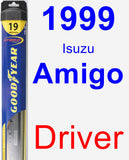 Driver Wiper Blade for 1999 Isuzu Amigo - Hybrid