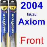 Front Wiper Blade Pack for 2004 Isuzu Axiom - Hybrid