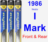 Front & Rear Wiper Blade Pack for 1986 Isuzu I-Mark - Hybrid