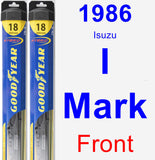 Front Wiper Blade Pack for 1986 Isuzu I-Mark - Hybrid