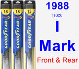 Front & Rear Wiper Blade Pack for 1988 Isuzu I-Mark - Hybrid