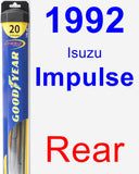 Rear Wiper Blade for 1992 Isuzu Impulse - Hybrid