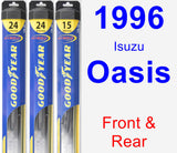 Front & Rear Wiper Blade Pack for 1996 Isuzu Oasis - Hybrid
