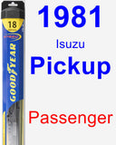 Passenger Wiper Blade for 1981 Isuzu Pickup - Hybrid