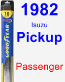 Passenger Wiper Blade for 1982 Isuzu Pickup - Hybrid