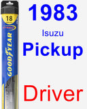 Driver Wiper Blade for 1983 Isuzu Pickup - Hybrid