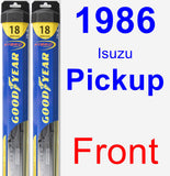 Front Wiper Blade Pack for 1986 Isuzu Pickup - Hybrid