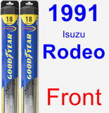 Front Wiper Blade Pack for 1991 Isuzu Rodeo - Hybrid