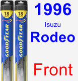 Front Wiper Blade Pack for 1996 Isuzu Rodeo - Hybrid