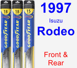 Front & Rear Wiper Blade Pack for 1997 Isuzu Rodeo - Hybrid