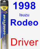 Driver Wiper Blade for 1998 Isuzu Rodeo - Hybrid