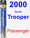 Passenger Wiper Blade for 2000 Isuzu Trooper - Hybrid