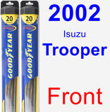 Front Wiper Blade Pack for 2002 Isuzu Trooper - Hybrid