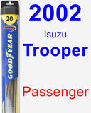 Passenger Wiper Blade for 2002 Isuzu Trooper - Hybrid