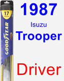 Driver Wiper Blade for 1987 Isuzu Trooper - Hybrid