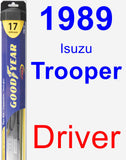 Driver Wiper Blade for 1989 Isuzu Trooper - Hybrid