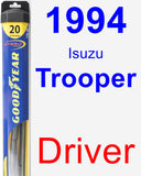 Driver Wiper Blade for 1994 Isuzu Trooper - Hybrid