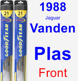 Front Wiper Blade Pack for 1988 Jaguar Vanden Plas - Hybrid