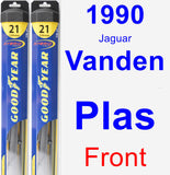 Front Wiper Blade Pack for 1990 Jaguar Vanden Plas - Hybrid