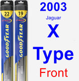 Front Wiper Blade Pack for 2003 Jaguar X-Type - Hybrid