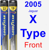 Front Wiper Blade Pack for 2005 Jaguar X-Type - Hybrid