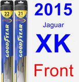 Front Wiper Blade Pack for 2015 Jaguar XK - Hybrid