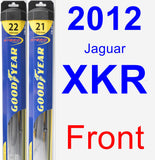 Front Wiper Blade Pack for 2012 Jaguar XKR - Hybrid