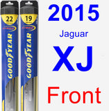 Front Wiper Blade Pack for 2015 Jaguar XJ - Hybrid