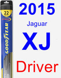 Driver Wiper Blade for 2015 Jaguar XJ - Hybrid