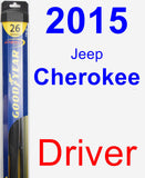 Driver Wiper Blade for 2015 Jeep Cherokee - Hybrid