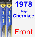 Front Wiper Blade Pack for 1978 Jeep Cherokee - Hybrid